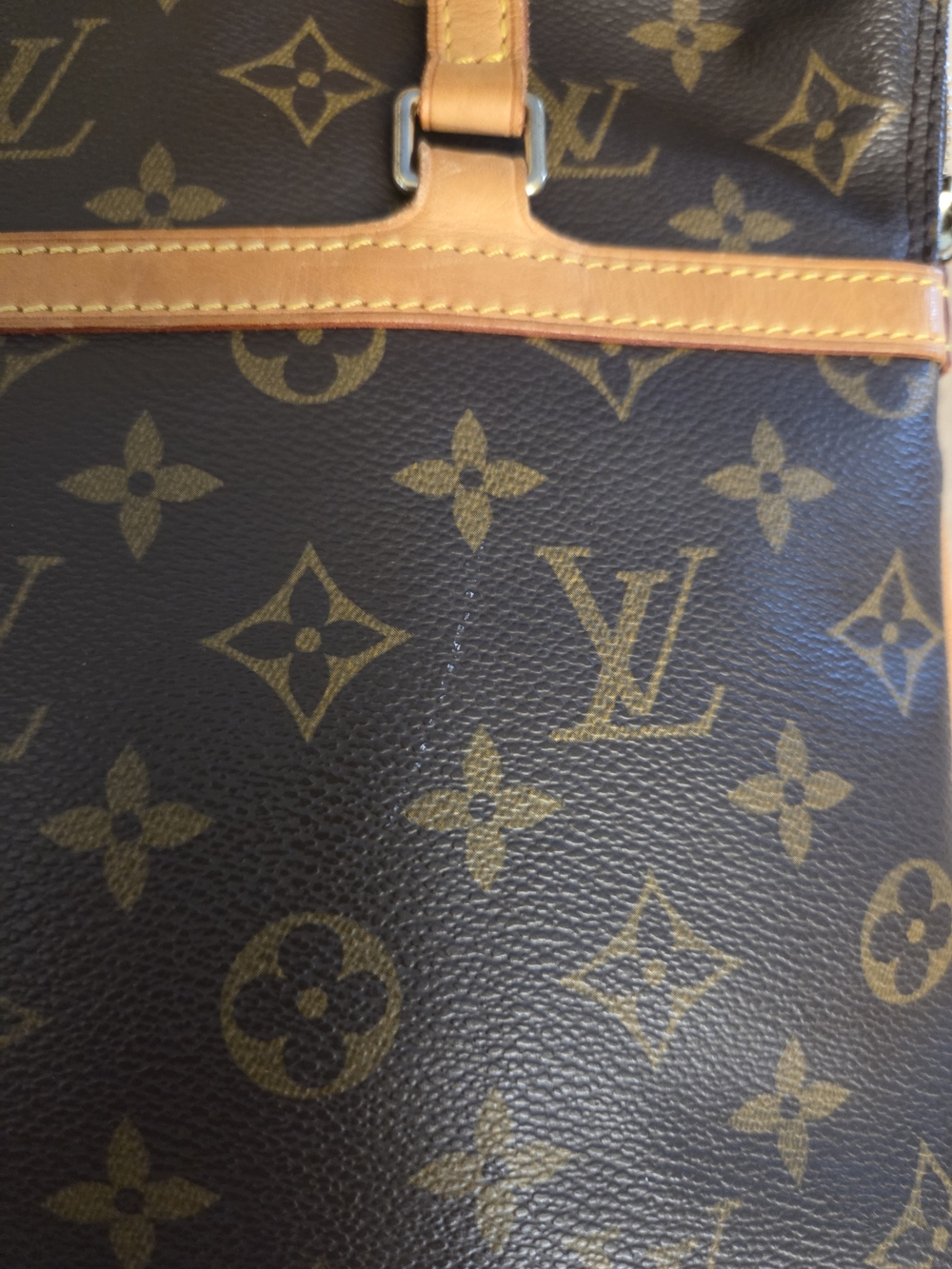 Louis Vuitton Brown Monogram Canvas Shoulder Tote - Picture 12 of 12